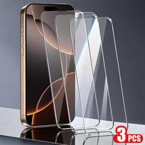 3PCS Tempered Glass For iPhone 16 15 14 13 11 12 Pro Max Mini 16 15 14 Plus XR XS Max X Screen Protector For iPhone SE 8 7 Plus iphone 11 gryna