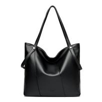Niche Commuter Tote Bag Women's Premium Soft Leather Large Capacity Handbag Shoulder Bag mėlyna