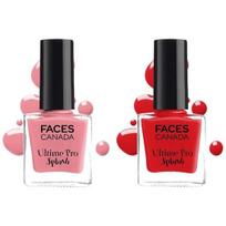 FACESCANADA Faces Splash Glossy Finish Nail Enamel, Ignite 35, 8 Ml And Faces Glossy Splash Nail Enamel, Hot Paprika 63, 8 Ml
