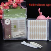 Olive-Shaped Invisible Eyelid Stickers for Swollen Eyes, 240 Pairs, Unisex, Skin Tone A259. black