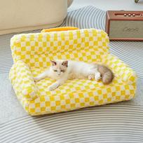 Pets In Autumn and Winter Dopamine Dog Kennel Warm and Comfortable Dog Bed Pet Sofa Winter Mat Sleeping Mat Four Seasons Cat Kennel L（60*70*30cm)