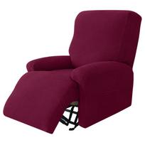 1/2/3seater Recliner Sofa Cover For Living Room Relax Armchair Slipcover Stretch Lazy Boy Elastic Jacquard Couch Chair Cover 1 Seater(4pcs) black