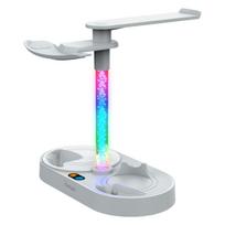 PS5 VR2 Charging Base & Storage Rack with RGB Lighting for VR2 Eye Mask and Headset balta