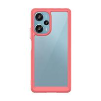 For Cover Xiaomi Poco F5 Case Poco F5 Capas New Hard Shockproof Bumper Clear Transparent Multicolour Fundas Poco F5 Pro Cover For Poco F5 raudona