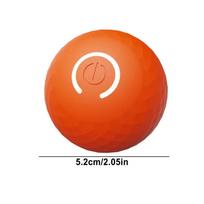 Automatic Moving Dog Toy Ball Smart USB Jumping Rotating Interactive Dog Chew Toy Ball for Puppy Ball Toys oranžinė