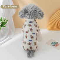 Summer Pet Four-legged Clothes Do Not Shed Hair Cute Cat Dog Pet Clothes S gray