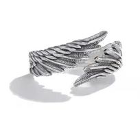 Angel and Devil Wings Couple Thai Silver Ring, European and American Jewelry, Personalized Open Ring