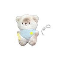 Cute Cartoon Siamese Cat Rabbit Plush Toy Keychain Kawaii Soft Stuffed Doll Bag Pendant Decoration Car Key Ring Couple Gifts B