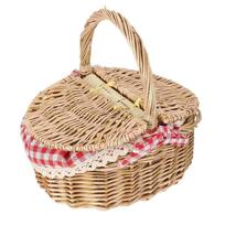 Outdoor Decor Picnic Basket Woven Storage Home Flowerpot Fruit Serving Farmhouse