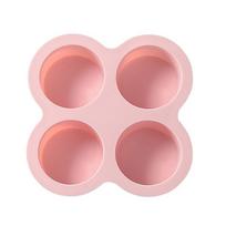 Silicone Air Fryer Egg Pan Mold Eggs Mold Reusable 4 Squares Non-Stick Air Fryer Accessories Kitchen Baking Cooking Accessorie rožinė
