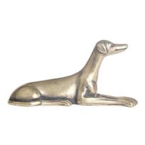 Mažos žalvarinės statulos Vintažinės gerovės gyvas šuo Zodiako arbata augintinis Popierinis skalikas darbalaukio ornamentas beige