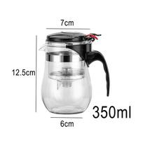 Arbatinukas užplikymui 900ml/750ml/500ml/350ml Karščiui atsparaus stiklo arbatinukas ir puodelis Stiklinis arbatinukas su sieteliu Pu Erh virdulys Gaiwan puodeliai