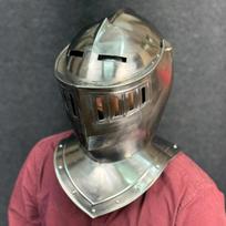 Viduramžių Šalmas Riteris Kryžiuotis LARP 2 Atlenkiamas Veido Šalmas Šarvai Cosplay, Kostiumo Šalmas Geriausia Dovana Mylimam Žmogui black
