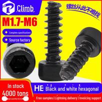 8.8 Grade HB Black Hex Socket Cup Head Self-Tapping Screw (M3/M4/M5) M2x4 mm