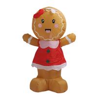 Valentines Day Inflatables Gingerbread Girl Waterproof Thickened Blow Up Gingerbread Girl Blow Up UK Plug