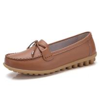 New Woman Flats Shoes Ballet Flat Sneakers Genuine Leather Spring Soft Moccasins Ladies Boat Ballerina Espadrilles Creepers 36