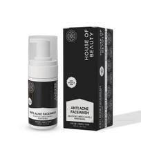 House of Beauty Anti Acne Putojantis Veido Prausiklis | Mažina Riebalų Kiekį Ant Veido, Giliai Valo Poras, Mažina Baltus ir Juodus Inkštirus (100 m) white