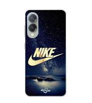 Case For Samsung Galaxy S25 Edge nike gold logo starry night Maniacase juoda