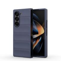 Dėklas Samsung Galaxy Z Fold6 Fold 6 galinis dangtelis telefono dėklas minkštas skystas silikonas apsauga nuo kritimo smūgiams atsparus apsauginis Funda Coque dėklai For Samsung Z Fold 6 tamsiai mėlyna spalva