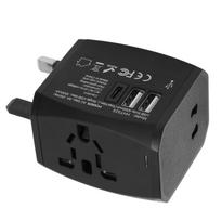 Universal Travel Power Adapter 6A 2xUSB3.0A USB C All in One Worldwide Adapter Wall Charger for juoda