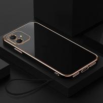 For Samsung Galaxy A05 Case Galaxy F14 5G F04 M04 A04E A04 M13 5G Phone Case Straight edge Silicone Back Soft Cover For Galaxy A05&Case & Strap black