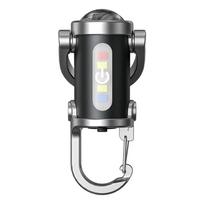 Mini COB žibintuvėlis raktų pakabukas LED USB įkraunamas pakabinamas nešiojamas žibintuvėlis vandeniui atsparus raktų pakabukas stovyklavimui žygiams kišeninė lempa 10W