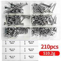 210pcs/Box 410 Stainless Steel Phillips Flat Head Self-drilling Screw M4.2 Self-tapping Dovetail Screw 1 BOX