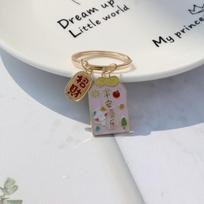 Laimingas talismanas raktų pakabukas: Mielas animacinis pakabukas taikai, laimei, sėkmei – tobula dovana poroms ir merginoms
