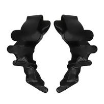 Silikoninis Hallux Valgus Dienos ir Nakties Kojų Pirštų Skirtuvas - Dvigubos Skylės SEBS Nykščio Skirtuvas One Size Fits All black