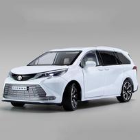 Nauja 1:24 mastelio SIENNA MPV furgono žaislinio automobilio modelis Lieto metalo miniatiūrinis Atitraukiamas Garsas ir Šviesa Automobilio durys atidaromos Kolekcinis Berniukų Vaikų Dovana balta