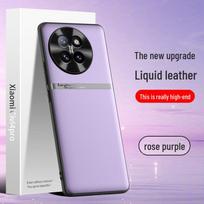 Liquid Leather Anti-Fall Protective Case for Xiaomi Civi4Pro Xiaomi Civi 4 Pro šviesiai violetinė spalva