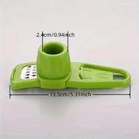 Green Manual Garlic Press & Grinder – Compact Kitchen Gadget for Easy Garlic Mincing for Outdoor BBQs and Picnics, Garlic Crusher žalia