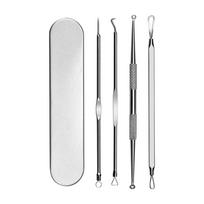 11/8/6/4PCS Acne Blackhead Removal Needles Skin Care FaceCleaning Pimple Remover Tool Kit Pore Cleaning Remove 4 white