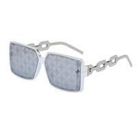 Box Sunglasses Women'S Trendy Metal Chain Glasses Legs Sunglasses Men'S Trendy Glasses gray