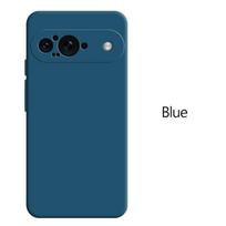 Google Pixel 9 dėklas Google Pixel 9 dangtelis Atsparus smūgiams Prabangus TPU skystas silikonas Apsauginis telefono dangtelis Google Pixel 9 Pixel 9 mėlyna