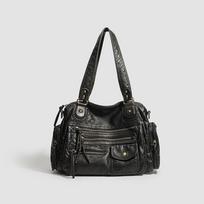 Ladies Fashion Simple Wash To Do Old Spice Girl Motorcycle Bag Large Capacity Vintage Crossbody Bag juoda