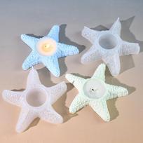 DIY Drip Glue Mold Ocean Series Starfish Candlestick Silicone Mold Candle Aromatherapy Gypsum Mold gray