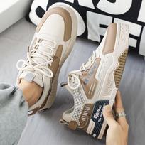 Men Shoes Sneakers Man Casual Men's Tenis Luxury Shoes Trainer Race Breathable Fashion Running Shoes for Women 39 chaki