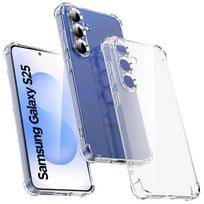 Smūgiams atsparus silikoninis dėklas Samsung Galaxy S25 Edge S24 S23 S21 FE S22 Ultra Plus 5G skaidrus itin plonas minkštas dangtelis S25ultra korpusas Galaxy S24 Ultra