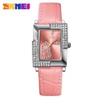 Square Diamond Face Creative Women's Quartz Watch Elegant Versatile Fashion Watch Women's Watch rožinė