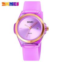 Fashion casual silicone student watch simple transparent case with women's quartz watch 245mm