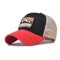 Nauja kalnų gyvūnų tinklelio kepurė su siuvinėjimu, beisbolo kepurė vyriškos ir moteriškos kepurės, hip-hop stiliaus individualizuota spalvų derinimo kepurė adjustable black
