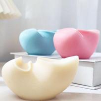 Aesthetic Wavy Fluted Geometric Striped Wax Candle Molds Form Home Decor Unique Sculptural Ribbed Candle Silicone Mold balta