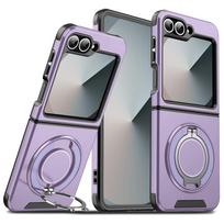 Z Flip 6 Magnetic 360 Rotating Bracket Phone Case for Samsung Galaxy Z Flip 6 Flip6 Ring Holder Hard Shell Protective Cover Galaxy Z Flip6