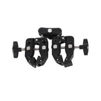 Double Camera Clamp 360 Degree Dual Clamp Camera Mount Crab Plier Clip with 14 38 Inch Interface