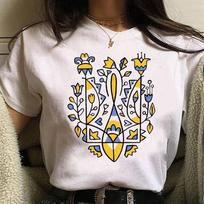 Ukraini Ukraine Flag T-Shirts Women Graphic Unisex Tshirts Japanese Summer Top Tees Girl Japanese Comic Funny T Shirts Clothes L