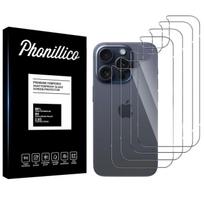 Tempered Glass Back for iPhone 15 PRO MAX [Pack of 4] Screen Protector Glass Film Phonillico® skaidri