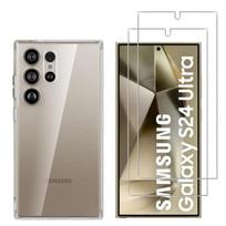 Case for Samsung Galaxy S24 ULTRA and 2 Tempered Glass Screen Protector Phonillico® skaidri