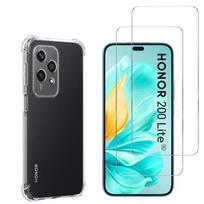 Shockproof Case for Honor 200 Lite 5G and 2 Tempered Glass Screen Protectors Film Phonillico skaidri
