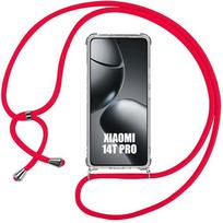 Case for Xiaomi 14T Pro - Protection with Red Lanyard - E.F.Connection®